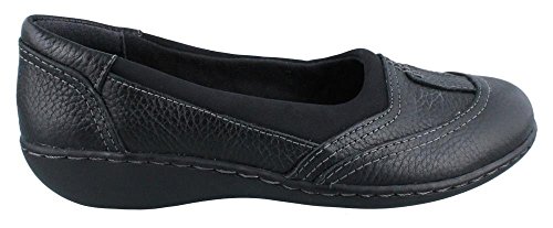 CLARKS Ashland Hustle Womens Black Leather Loafer 7-MEDIUM