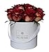 Gift Box Round Luxury Flower Box Wedding decor Handmade in Europe 3 sizes 4 available colors ExclusiveFlowers (White)