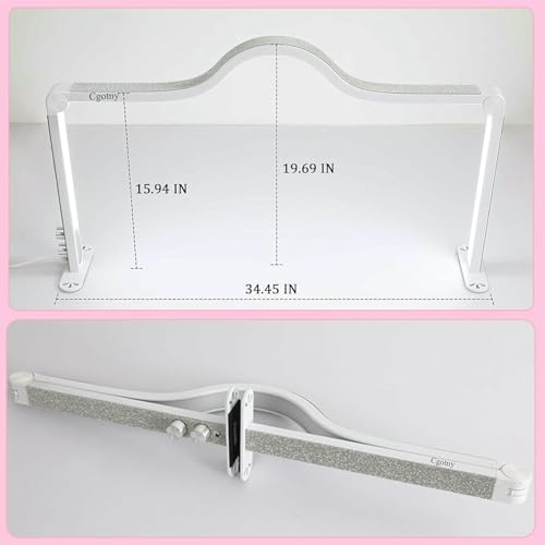 Lampe de table à ongles demi-lune avec température de couleur réglable