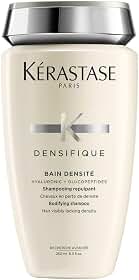Kérastase Densifique Bain Densité Shampoo, Para Cabelos Finos e Ralos, Aporta Densidade e Volume, com Ácido Hialurônico e Ceramidas, 250ml