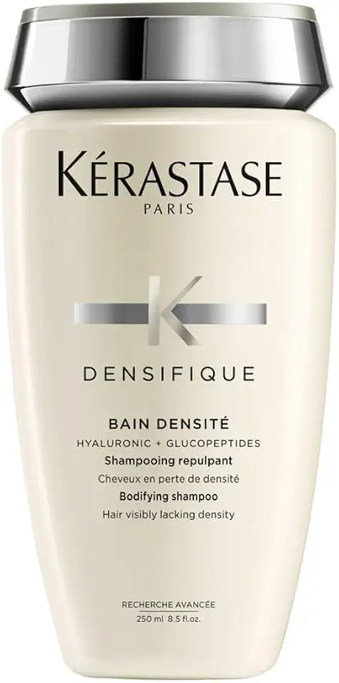 Kérastase Densifique Bain Densité Shampoo, Para Cabelos Finos e Ralos, Aporta Densidade e Volume, com Ácido Hialurônico e Ceramidas, 250ml