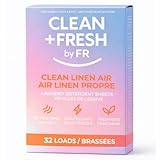 Clean + Fresh Laundry Detergent Sheets – 32 Loads – Clean Linen Air – Plastic-Free, Ultra-Concentrated Laundry Soap – HE Compatible, Hypoallergenic, Septic Safe