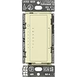 Lutron Maestro In-Wall Digital Timer, 5A Light/3A Fan, Single-Pole, MA-T51-AL, Almond