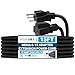 NEMA 6-15 Extension Power Cord - 15A/250V, 14 AWG - Iron Box Part # IBX-6150-15
