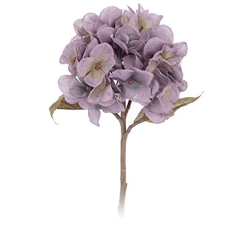 Kahaul Artificial Flowers Silk Hydrangea Flowers With Stems For Wedding Bouquet, Home, Party, Store, Babys Shower Decoration (Pack 4) (Lilac Grey) #TOP1