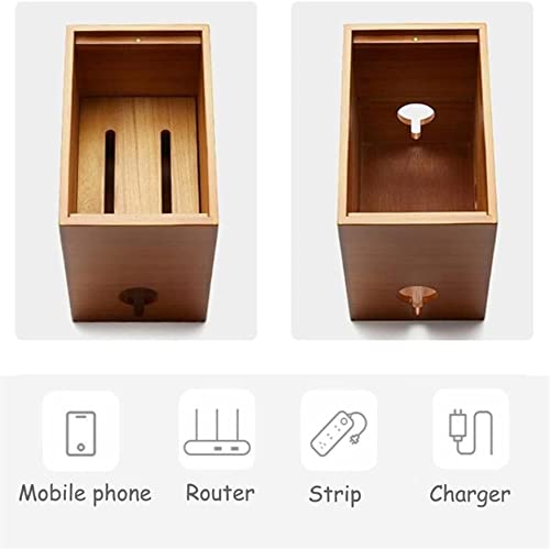 Boîte de jonction décorative en bois noble pour tri de câbles - 6