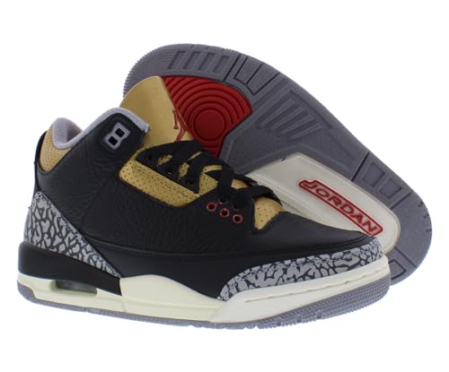 Jordan Womens WMNS Air 3 CK9246 067 Black Cement Gold - Size 5.5W