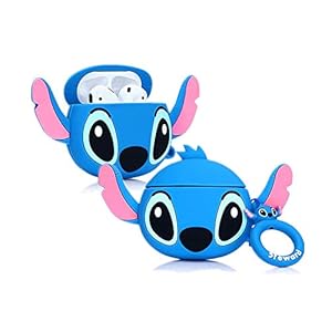 YIGEYI Siliconen Case Compatibel met Airpods 1 & 2 Grappige Leuke 3D Cartoon Cover [3D-Animatieserie Avatar] (Big Ear Stitch)