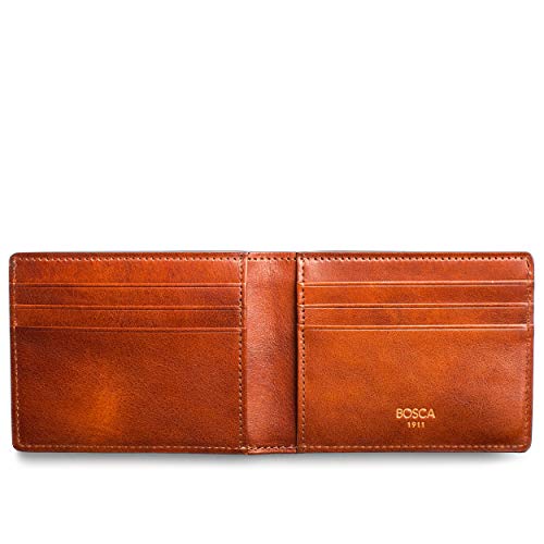 Bosca Men's Wallet, Dolce Small Bifold Wallet, Amber4