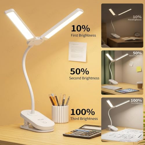 Image of Kian 3-in-1 LED Desk Lamp with Pen & Phone Holder - USB Rechargeable Study Lamp with Touch Sensor, 3 Light Modes, Eye Protection & Warm White, Office & Home(Pack of 1) (Lamp 4)