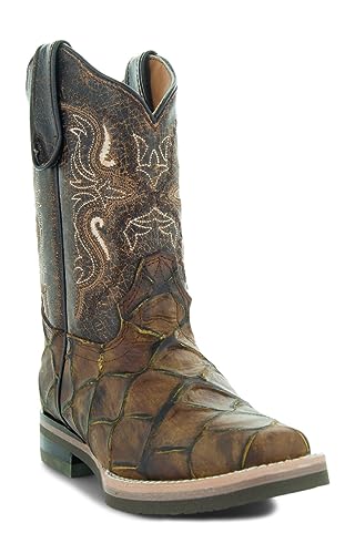Soto Boots Kids Pirarucu Print Cowboy Boots K40083