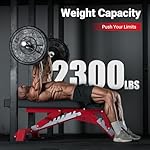 YOLEO Commercial Adjustable Weight Bench - MAX 2300LBS Heavy Duty Workout Bench for Home Gym, Decline/Flat/Incline Bench Press 2.4" Thick Pad (6-Step Assembly) - Image 2