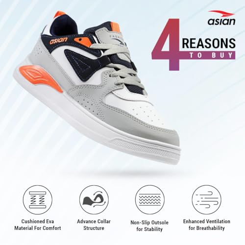 Image of ASIAN Men's TARZAN-11 Casual Sneaker Shoes with Synthetic Upper Lightweight Comfortable Mid Top Sneaker Shoes for Men's & Boy's