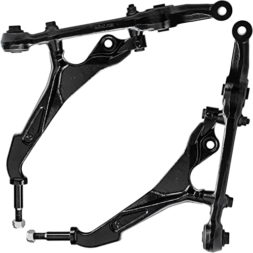 Image of Detroit Axle - 10pc Front End Suspension Kit for 1994-2001 Acura Integra 1992-1995 Honda Civic 1993-1997 Civic Del Sol, Lower Control Arms Ball Joints Outer Tie Rods Sway Bar Links Replacement