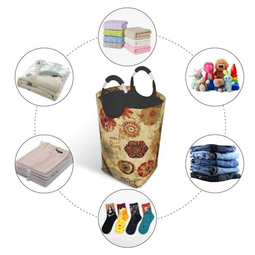 Grand sac à linge pliable autoportant médaillon panier - 6