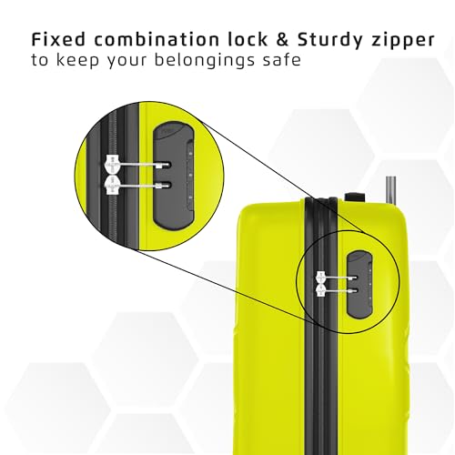 Safari-Pentagon-Hardside-Small-Size-Cabin-Luggage-Suitcase-Trolley-Bags-for-Travel-Green-Lime-Color-55cm