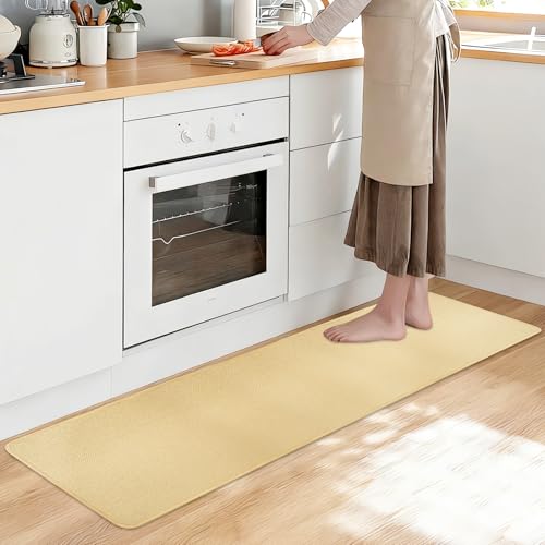 LURICO Alfombra Cocina Lavable Antideslizante, 44x180cm Alfombra Pasillo Larga Alfombrillas Absorbentes de Aceite y Agua Tapete Cocina para Dormitorio, Sala de Estar, Lavandería