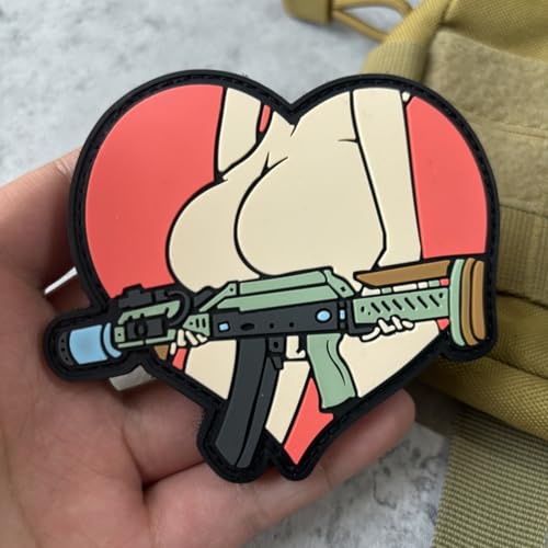 Sexy Girl PVC Patch: Humorous Morale Patch with Hook and Loop - Anime Girls Tactical Military Patches, Morale Patches for Backpacks, Helmet and Other Military Tactical Gears