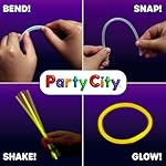 Party City 100 Glow Sticks Bulk Party Pack 8”– Neon Glow in the Dark Party Supplies, Glowsticks with Connectors Bracelets & Necklaces, Light Up Favors for Kids, Adults, Birthdays, Parties, Decorations - Image 4