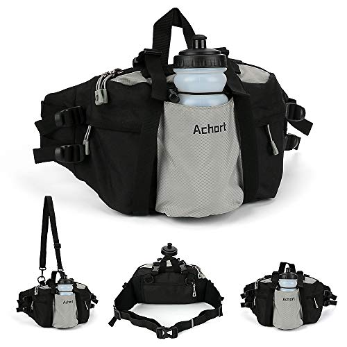 Achort Bolsa de cintura para corrida, desportiva, impermeável, multifuncional, com suporte para garrafa para correr, caminhadas, ciclismo, para homem e mulher, para levar garrafa