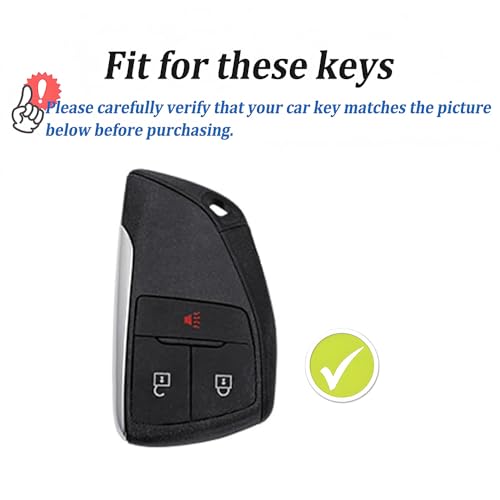 Coque de clé pour Chevrolet et Buick - Boîtier de remplacement noir à 3 boutons pour télécommande - 2