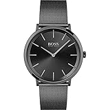 Esfera negro BOSS Reloj Analógico para Hombre de Cuarzo con Correa en Acero Inoxidable 01513826