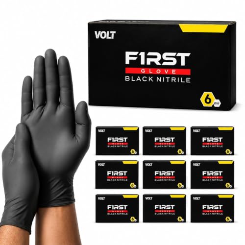 Volt 6 Mil Black Nitrile Disposable Glove