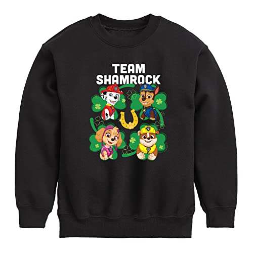 HYBRID APPAREL - Paw Patrol - St. Patrick's Day - Team Shamrock - Toddler And Youth Crewneck Fleece Sweatshirt