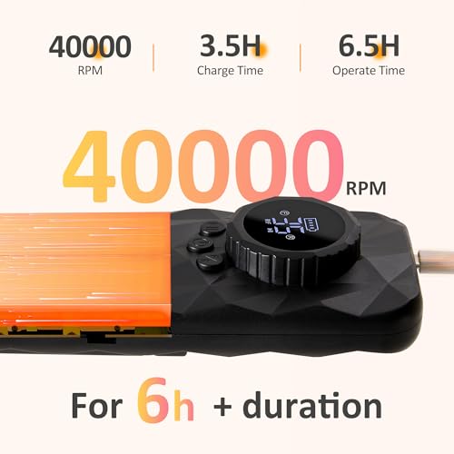 Taladro eléctrico profesional para uñas con 11 puntas miniatura 2