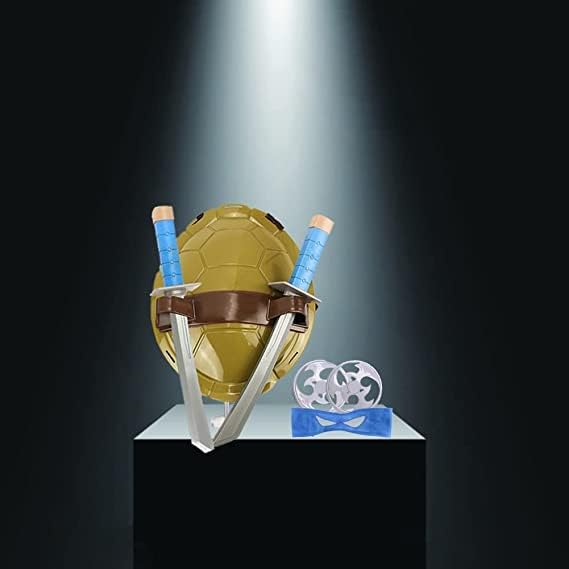 Turtle Shell for Kids Cosplay Halloween Cartoon Ninja Costume Party, Super Hero Cosplay Costume (Blue) - Image 5