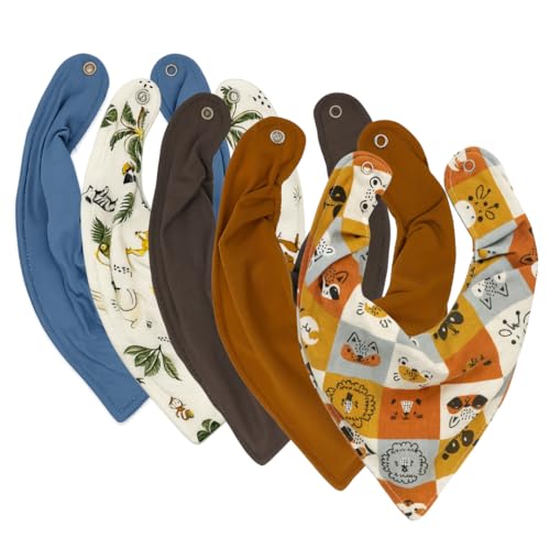 Kit 5 Babador Bandana Bebê Impermeável, Premium Eternizare
