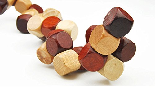 Sftrans Puzzle Toys, Wood Brain Teaser With Kongming Lock 3D Snake Cube Puzzles, Best Gift For Child/Adults, Birthdays, Valentine’s Day, Thanksgiving, (2.9 X 2.9 X 2.9 Inches) #TOP4