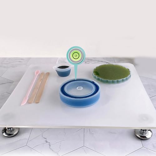 Planche de nivellement réglable blanche acrylique pour table en résine époxy UKCOCO