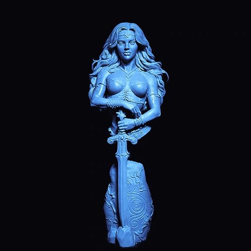 Busto de resina de guerrera antigua escala 1:10 figura gris sin montar para pintar miniaturas