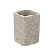 Bicchiere Portaspazzolino Effetto Pietra, in Resina, 7 x 7 x H 10,7 cm, Beige