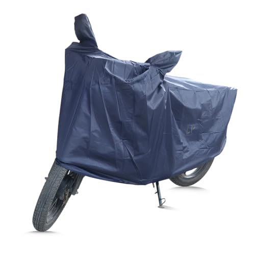 Image of TVS Racing Vehicle Cover with elastic (Vehicle Cover) | Universal Bike Cover for TVS Two Wheelers| UV Protection and Dustproof| Elastic Fit |Blue