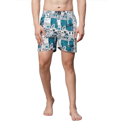 Image of Urban Scottish Ultra-Comfortable Men's Boxer Pants (Pack of 2), 100% Cotton With Stylish Print, Soft & Stretchy Elastic Waist Band, Dynamic Movement & Hardwearing Stitching, Breathable Gentle Snug Fit