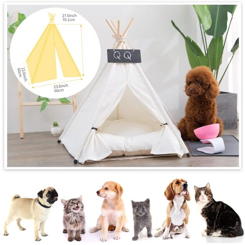 Hundezelt HOMCENT Tipi für mittelgroße Haustiere mit Kissen