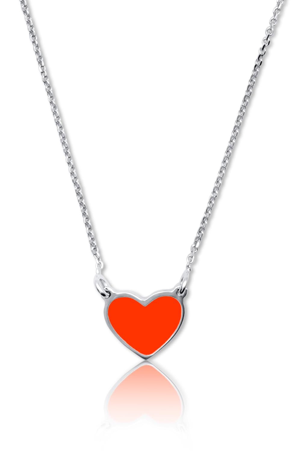 Aka Gioielli® - Collana Stelline Donna in Argento 925 Rodiato con Stelle Smaltate Rosse e Argento