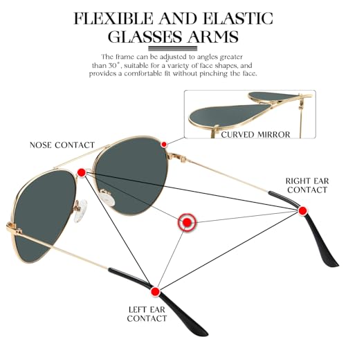 SIPLION Foxdon Pilot Driving Sunglasses Mens - UV 400 Anti Reflective Sun Glasses S30303