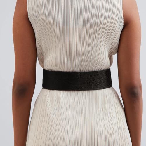 Suyi Wide Elastic Belt for Women Stretchy Gold Buckle Waist Belt for Dresses3