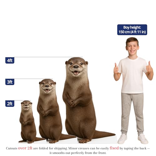 Image of Otter 4FT Life Size Cardboard Cutout - A Fun Animal Standup for Photo Booths, Birthday Parties, and Events