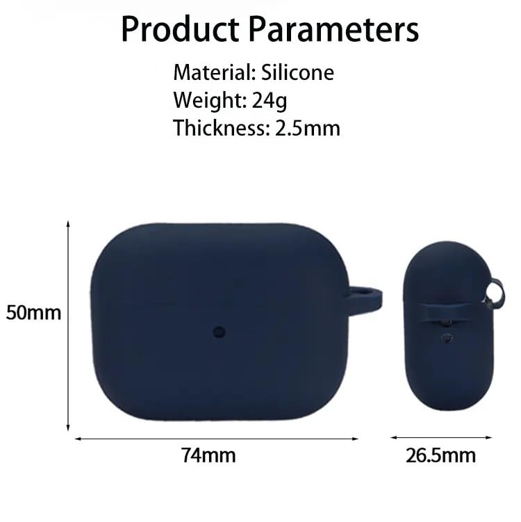 Image of Colorcase Front & Back Full Protection Silicon Case Cover for Boat Airdopes Alpha - (Blue) (Airpods Not Included)