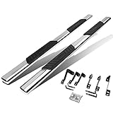 5 Inches Oval Tubing Side Step Nerf Bar Running Board Compatible with Silverado Sierra 1500 2500...