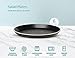 KooK Salad Plates, Ceramic Round Dishes for Appetizers and Desserts, Dishwasher & Microwave Safe, Stoneware, High Edge, 8.5 Inch, Set of 6, Charcoal Black