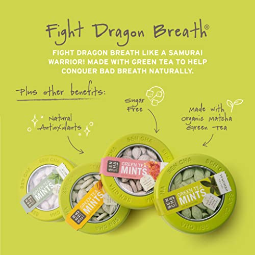 Sen Cha Naturals Green Tea Mints Gift Set, Sugar-Free Breath Mints, Made With Organic Japanese Matcha Green Tea, Matcha Mints Green Tea Variety Pack, 6 Unique Flavors, 1.2Oz (6 Pack) #TOP6