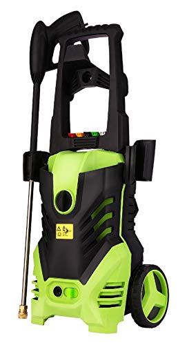 Tagorine 2850 PSI Electric High Pressure Washer, 1.7 GPM 1800W Electric Power Washer Cleaner Machine with Spray Gun, Hose Reel, 5 Interchangeable Nozzles (Green)