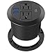 Desktop Power Grommet with PD 20W Fast Charging USB C,Recessed Power Socket with 2 AC Outlets,Flush-Mount Power Grommet with 3 USB Charging Ports