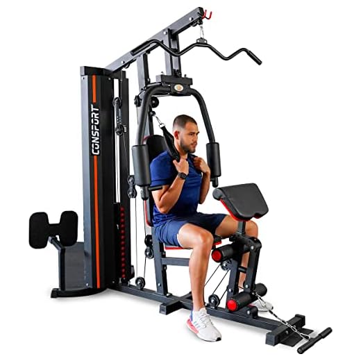 Estação de Musculação para Academia Profissional Multi funcional 80kg Torre de Peso Leg Press Puxada Alta 5 Puxadores Treino em casa Peitoral Perna Costa Extensora consport