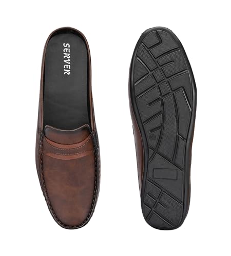 Image of Server Loafers for Men Casual Shoes | Slip-on Closure | Stylish Slip on Cut Shoe | Perfect Business Casual |Back Open Shoe | Men's Loafer Shoe